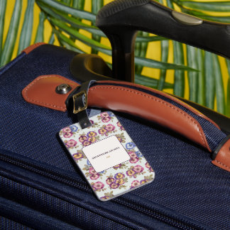 Personalised Floral Luggage Tag | Adventure Awaits