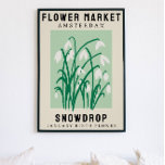 Personalised Flower Market Birth flower Art Print<br><div class="desc">This art print is in the style of a flower market poster. The flowers are snowdrops which are the birth flower for January. There is space to personalise the text to change the location to somewhere special to you and the subtitle to someone’s name or birth date. This would be...</div>