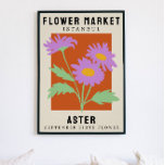 Personalised Flower Market Birth flower Art Print<br><div class="desc">This art print is in the style of a flower market poster. The flowers are Asters which are the birth flower for September. There is space to personalise the text to change the location to somewhere special to you and the subtitle to someone’s name or birth date. This would be...</div>