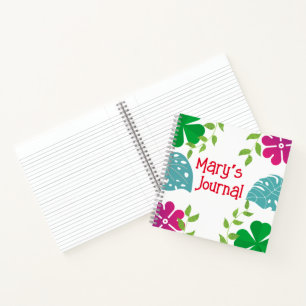 Personalised Forest leaves theme Notebook