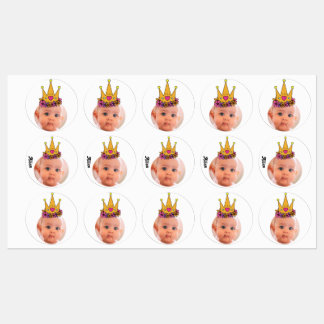 PERSONALISED foto face stickers party crown faces