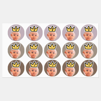 PERSONALISED foto face stickers party crown faces