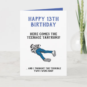 Personalised Funny 13th Birthday Teenager Card