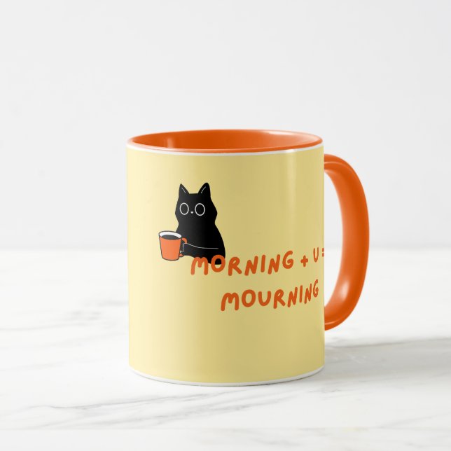 Personalised Funny Cat Gift for Her Him Coffee Mug (Front Right)