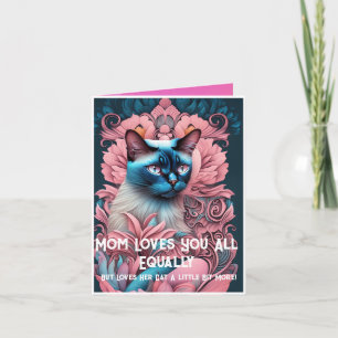 Personalised Funny Cat Photo Mother's Day Card