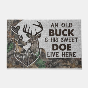 Personalised Funny Cute Deer Door Mat, Entry Rug