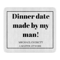 Personalised Funny dinner date made by my man