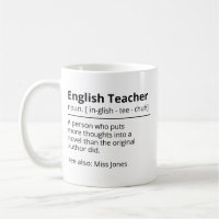 Personalised Funny English Teacher Mug | Grammar P