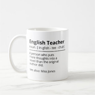 Personalised Funny English Teacher Mug   Grammar P