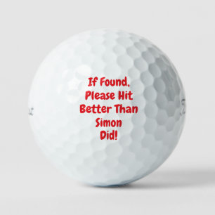 personalised funny golf balls
