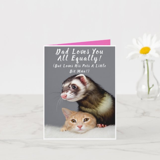 Personalised Funny Pet Photo Father's Day Card (Small Plant)