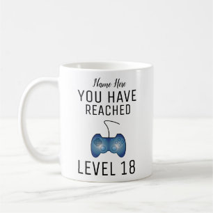 Personalised Gamer Mug, 18th Birthday Gift, Coffee Mug