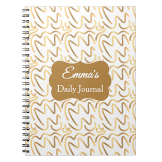 Personalised gift Minimalist Spiral Journal