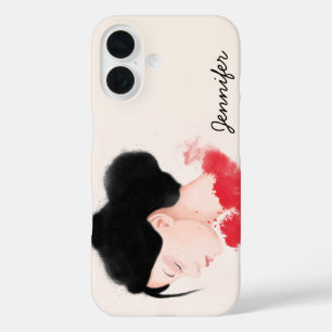 Personalised Girl in Red  iPhone 16 Case