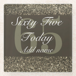 Personalised glamourous special coaster 65th