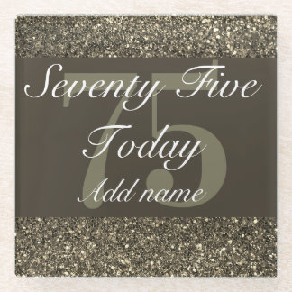 Personalised glamourous special coaster 75th