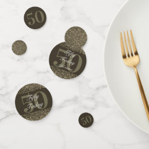 Personalised glamourous table confetti 50th