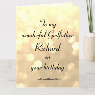 Personalised Godfather Birthday Card