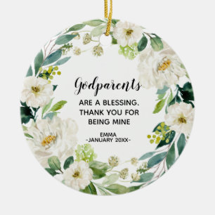 Personalised Godparents Christmas ornament