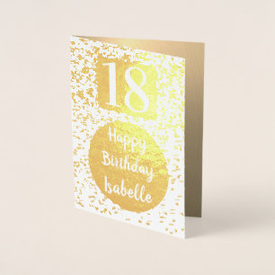 Personalised Gold 18th Birthday Card