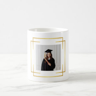 Personalised Gold Accents Graduation Gift Photo Coffee Mug