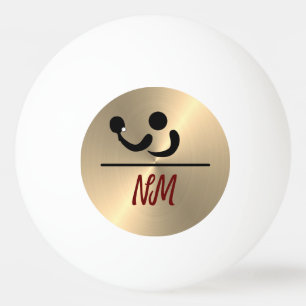 Personalised Gold Design Ping Pong Ball