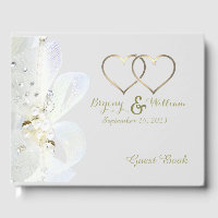 Personalised Gold Hearts Pearls And Lace Wedding