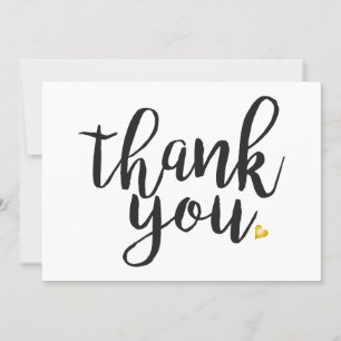 Personalised Golden Heart Thank You