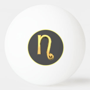 Personalised Golden Letter N Ping Pong Ball