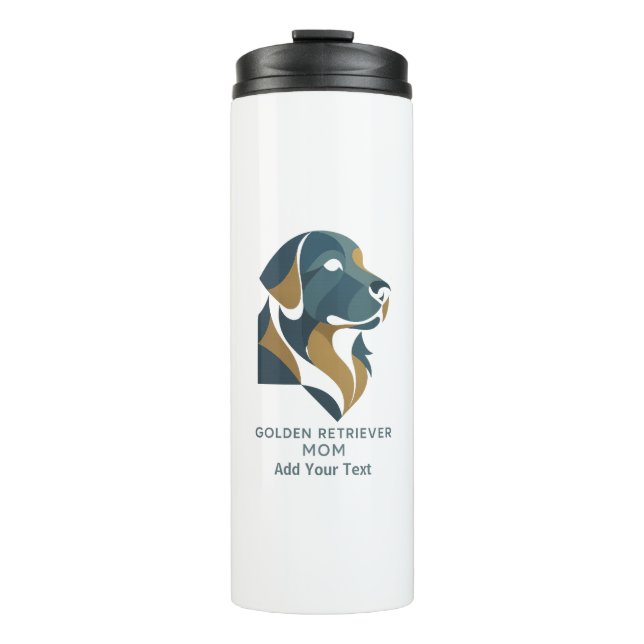 personalised golden retriever Mom Thermal Tumbler (Front)