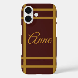 Personalised Golden Wine iPhone 16 Case