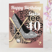 Personalised Golf Birthday Card For Ladies