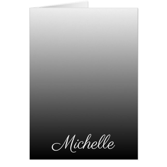 Personalised gradient ombre black shades of grey (Front)