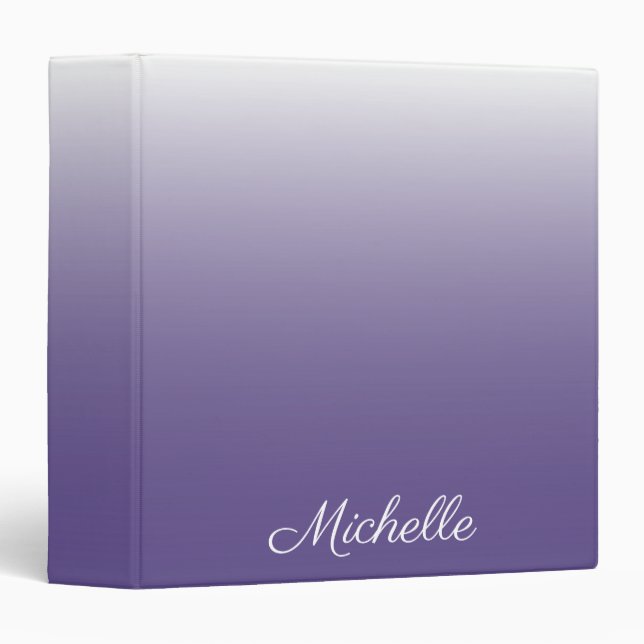 Personalised gradient ombre Ultra Violet Binder (Front/Spine)