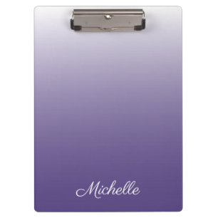 Personalised gradient ombre Ultra Violet Clipboard