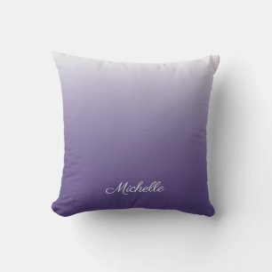 Personalised gradient ombre Ultra Violet Throw Pillow