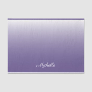 Personalised gradient ombre Ultra Violet Tissue Paper