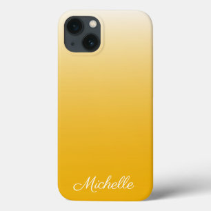 Personalised gradient ombre yellow Case-Mate iPhon iPhone 13 Case