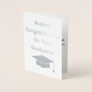 Personalised Graduation Congratulations Metallic Foil Card