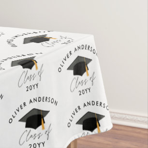 Personalised Graduation Party Custom Name Tablecloth