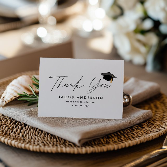 Personalised Graduation Thank You Custom Name Card (Creator Uploaded)