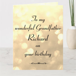 Personalised Grandfather Birthday Card