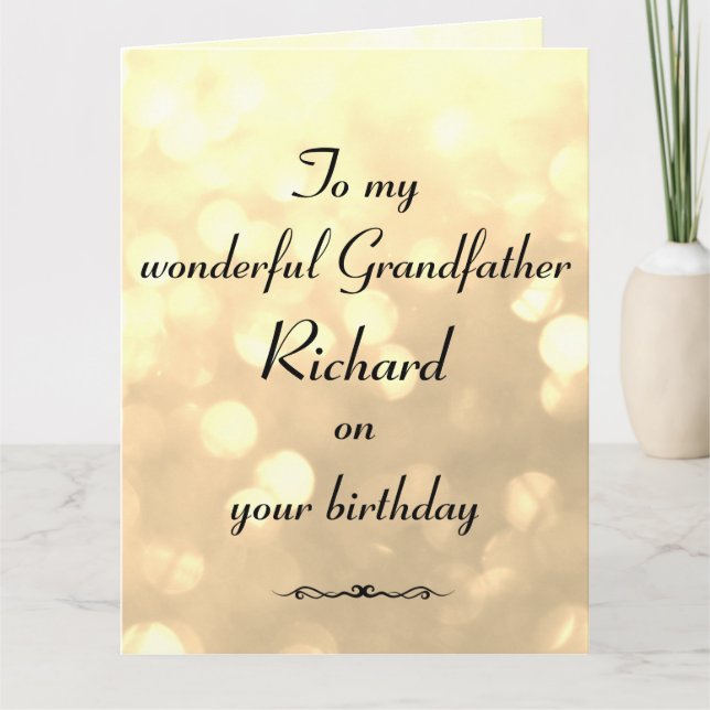 Personalised Grandfather Birthday Card (Front)