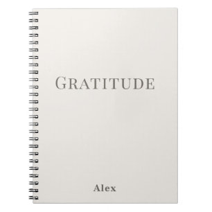 Personalised Gratitude – Minimal Typography Notebook