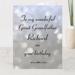 Personalised Great Grandfather Birthday Card