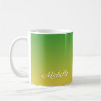Personalised green and yellow ombre