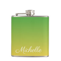 Personalised green and yellow ombre