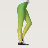 Personalised green and yellow ombre