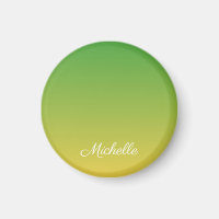 Personalised green and yellow ombre