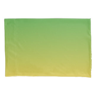 Personalised green and yellow ombre pillowcase